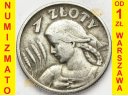 1 zł złoty 1925 Kobieta i kłosy, żniwiarka, kropka