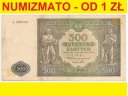 500 zł / złotych 1946 seria D, stan 3-