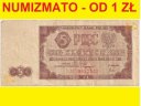 5 zł / pięć złotych 1948 seria AU, stan 4