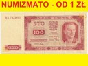 100 zł / sto złotych 1948 seria HS, stan 4+
