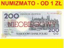 200 zł złotych 1990 KRAKÓW seria D NIEOBIEGOWY st1