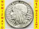 5 zł złotych Głowa kobiety znak ZN 1933 stan 3