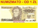 500 zł / złotych 1982 Kościuszko seria FE, st.1