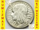 5 zł złotych Głowa kobiety znak ZN 1934 stan 3+