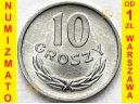 10 gr, dziesięć groszy 1966 Al, stan 1-/2, nr 1
