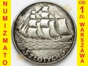 5 zł złotych Żaglowiec 1936. Stan 3