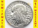 5 zł złotych Głowa kobiety znak ZN 1933 stan 3-