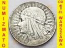 5 zł złotych Głowa kobiety znak ZN 1934 stan 3+/3