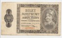 1 Jeden Złoty Chrobry 1938, seria J stan 3, RZADKI