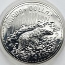 1 dolar 1980, SREBRO Niedźwiedź polarny, stan L