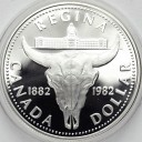 1 dolar 1982, SREBRO Bizon Regina, stan L