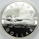 1 dolar 1984, SREBRO 150 lat Toronto, stan L