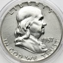 1/2 Dolara Half Dollar AG 1957 Benjamin Franklin