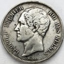 5 Franków Belgia 1851, Leopold, stan 3