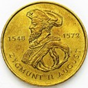 2 zł, złote 1996 Zygmunt II August st 1/1- PIĘKNA