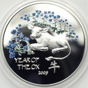 1 dolar 2008 SREBRO, Rok Wołu, Year of the ox, L