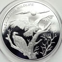 10Franc Kongo 2009 SREBRO Sępy Zagrożone zwierzęta