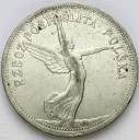 5 złotych 1928 Nike bez znaku, Bruksela, stan 3+