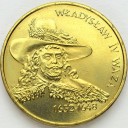 2 zł, złote 1999 Władysław IV Waza, stan 1. PIĘKNA