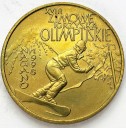 2 zł, złote 1998 Zimowe Igrzyska Nagano, stan 1