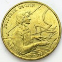 2 zł, złote 1999 Fryderyk Chopin, Szopen, stan 1-