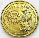 2 zł, złote 1999 Wstąpienie Polski do NATO st 1-/1