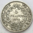 5 franków 1874 A, Francja