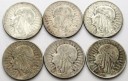 LOT 6 x 5 zł Głowa kobiety, INWESTYCJA AG SREBRO