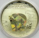 5 dolarów dollars 2013, Niedźwiedź Polarny, SREBRO