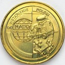 2 zł, złote 1999 Wstąpienie Polski do NATO st 1-/1