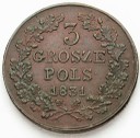 3 Grosze Polskie 1831, łapy proste, RZADKA stan 2