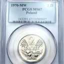 2 zł złote 1970 Jagody Jagódki PCGS MS67 GRADING