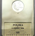 5 gr groszy 1949 Aluminium GCN 1/1 GRADING