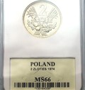 2 zł złote 1974 Jagody Jagódki GCN MS66 GRADING