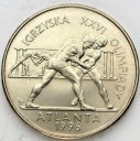 2 zł, złote 1995, Atlanta Zapasy, stan 1