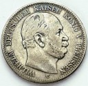 2 Marki Zwei Mark 1876 C, Prusy, stan 3, RZADKA