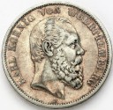 5 Marek Funf Mark 1876 F, Wirtembergia s.3+ RZADKA