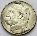 5 zł złotych Józef Piłsudski 1936. Stan 2+