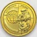 2 zł, złote 1999 Wstąpienie Polski do NATO st 1-/1