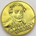 2 zł, złote 1999 Juliusz Słowacki. Stan 1-/1