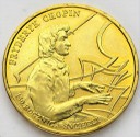 2 zł, złote 1999 Fryderyk Chopin, Szopen, stan 1-