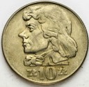 10 zł złotych 1966 Tadeusz Kościuszko, stan 1-/2+