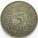 5 Marek Funf Mark 1951 J, stan 3