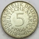 5 Marek Funf Mark 1966 D, stan 1-/2, numer 2