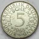 5 Marek Funf Mark 1968 G, stan 1-/2
