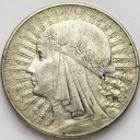 10 zł złotych Głowa kobiety 1932 ze znakiem st.3+