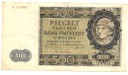 500 zł Pięćset Złotych 1940 seria B, Góral, stan 3