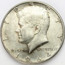 1/2 Dolara Half Dollar SREBRO 1964 D Kennedy nr 1