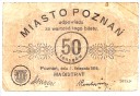 50 fenygów / fenigów 1919 Poznań, stan 4