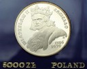 5000 zł 1989 Władysław Jagiełło popiersie, stan L
